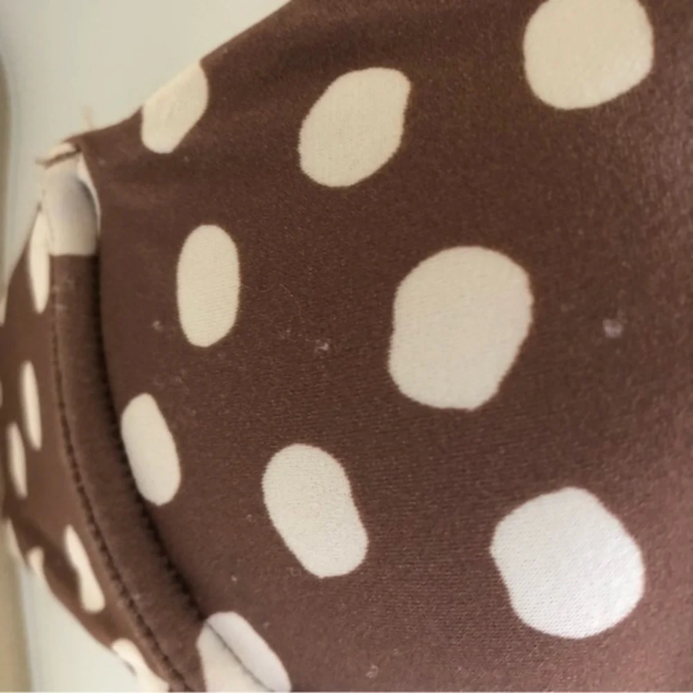Abercrombie and Fitch taupe brown polka dot underwire bikini top xs - Picture 9 of 12